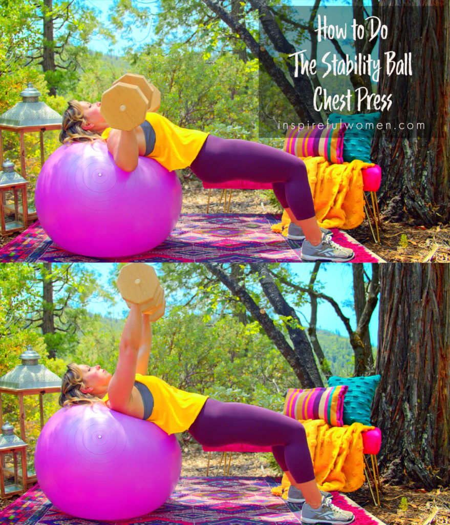 Dumbbell Stability Ball Chest Press - Inspireful Women