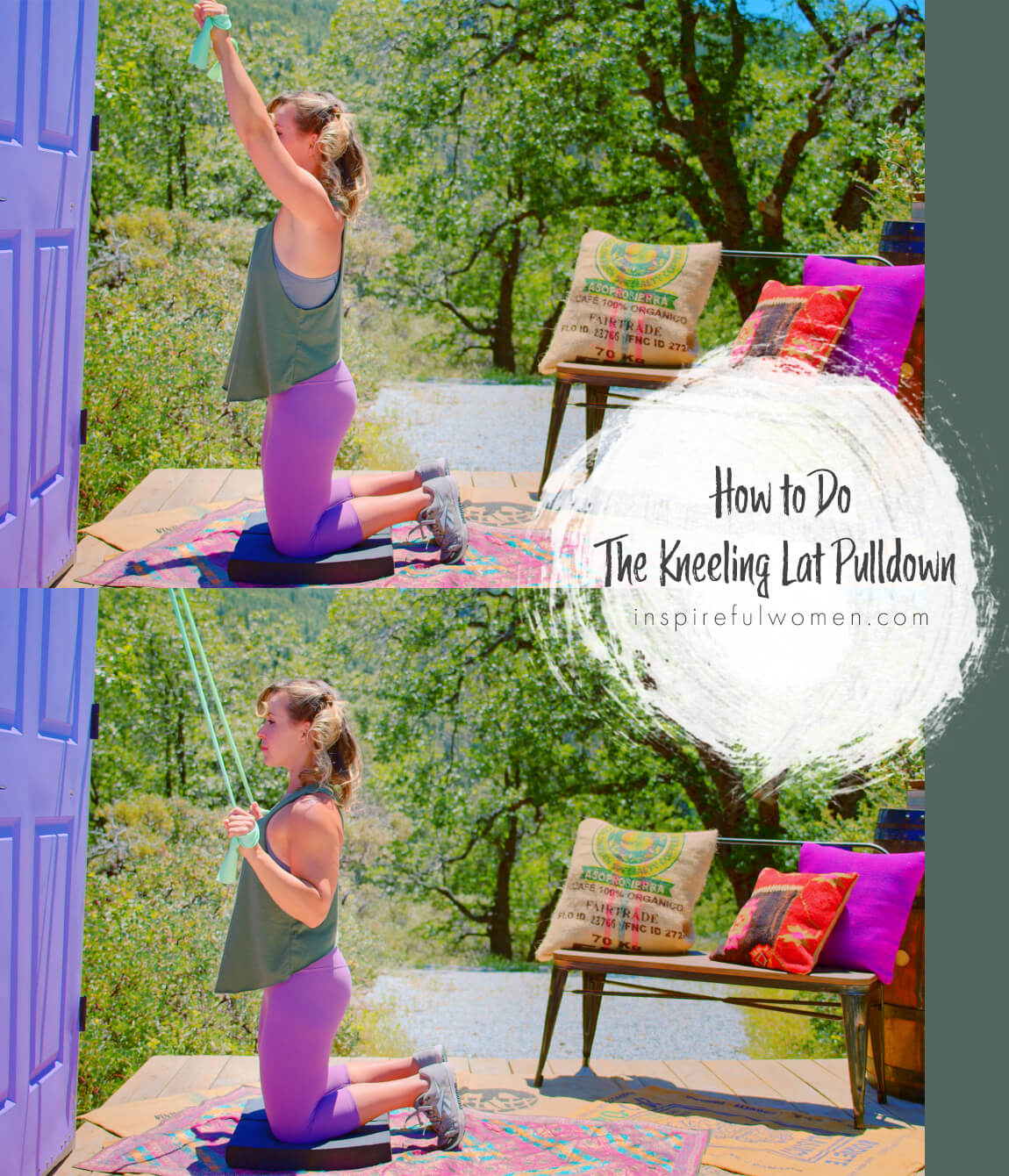 how-to-kneeling-banded-lat-pulldowns-home-resistance-band-lats-back-exercise-women-40+