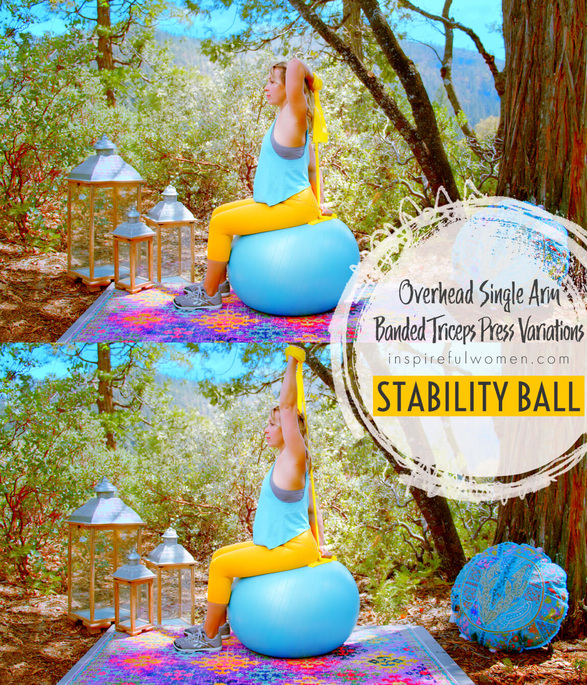 stability-ball-resistance-band-one-arm-overhead-triceps-extension-variation