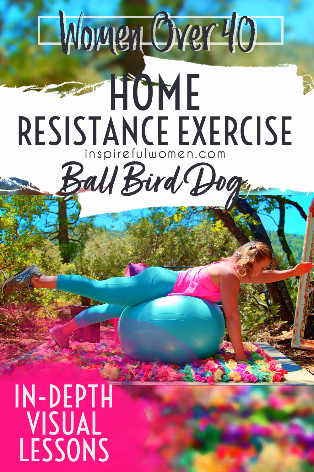 stability-ball-supported-bird-dog-back-extensor-home-core-workout-women-above-40