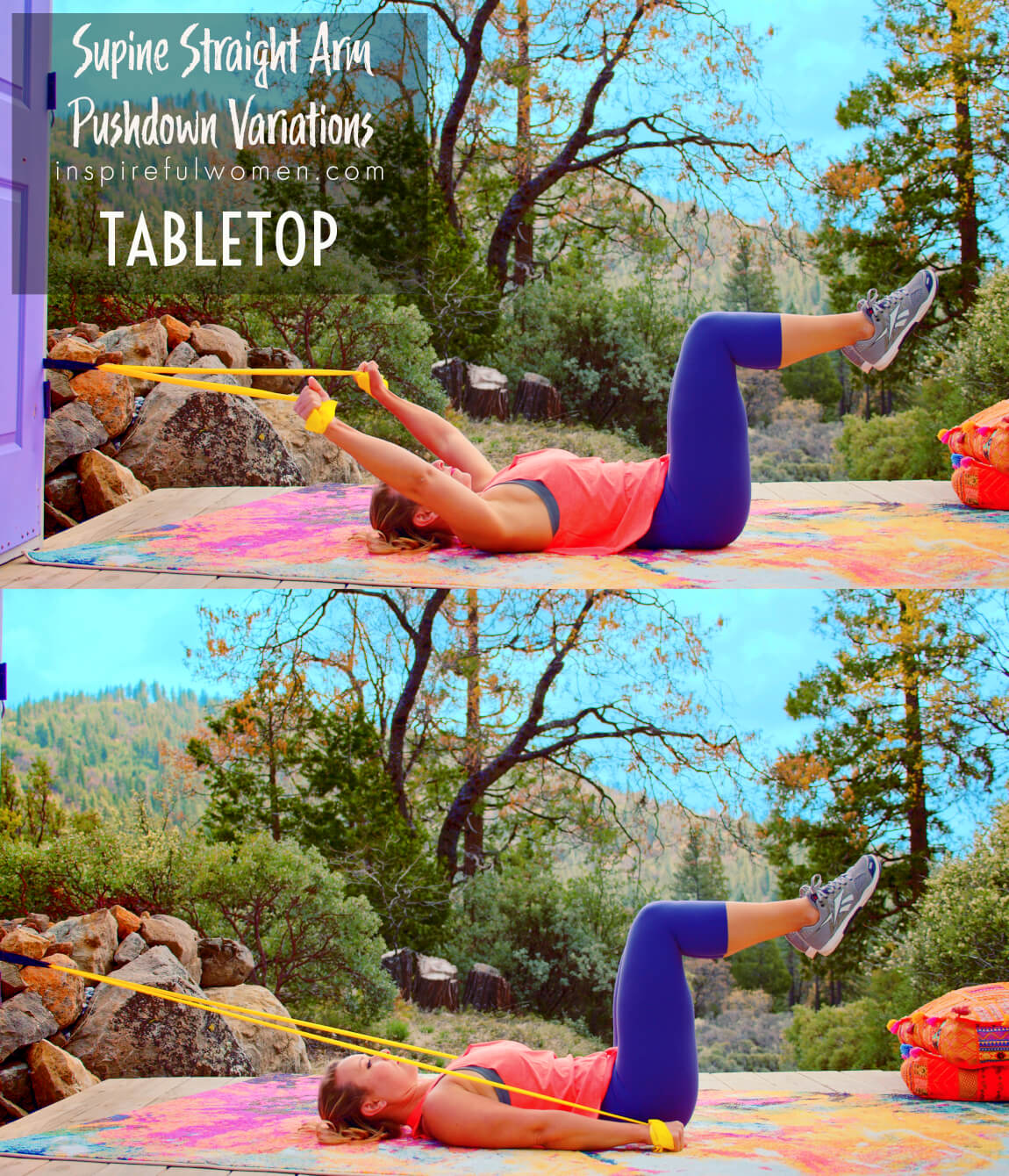 tabletop-supine-straight-arm-lat-pushdown-banded-back-exercise-variation