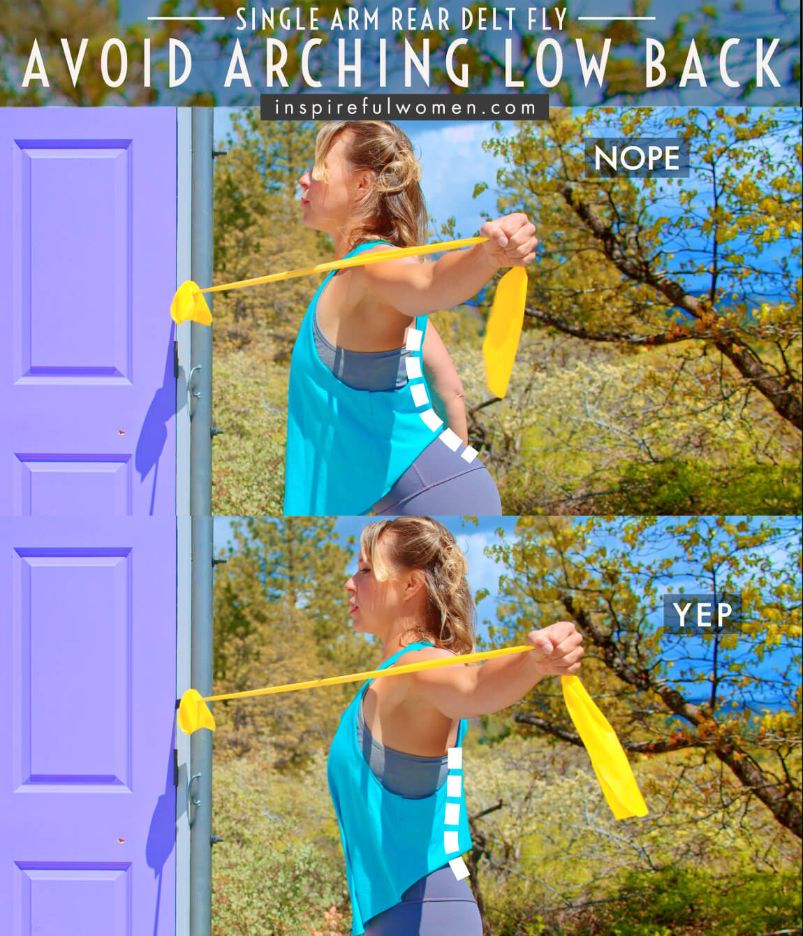 avoid-arching-low-back-one-arm-standing-rear-deltoid-fly-wall-anchored-common-mistakes