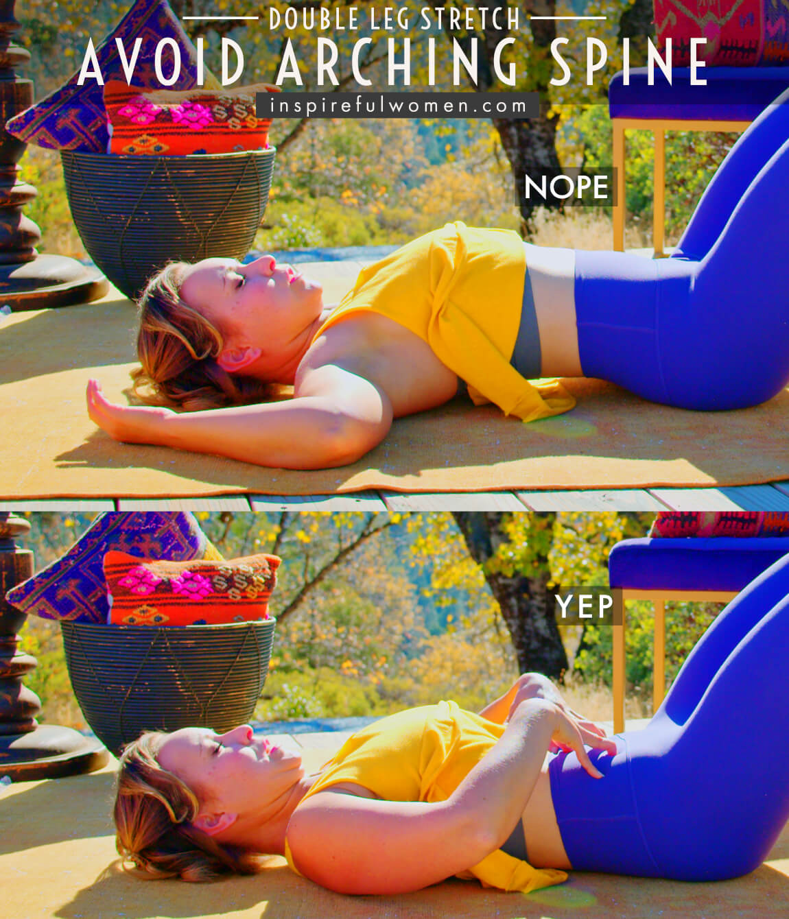 avoid-arching-spine-double-leg-stretch-pilates-core-exercise-proper-form