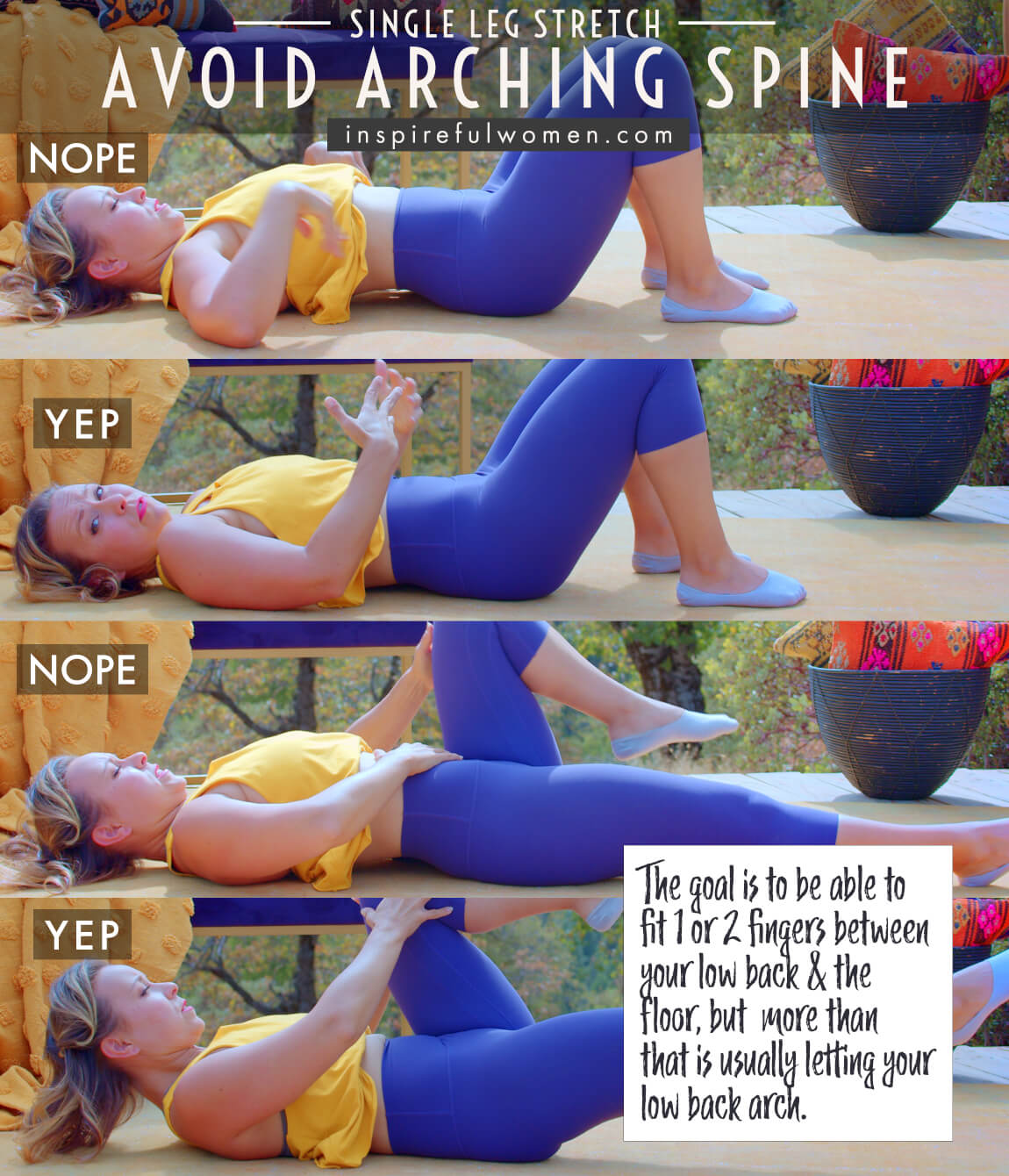 avoid-arching-spine-single-leg-stretch-pilates-core-exercise-proper-form