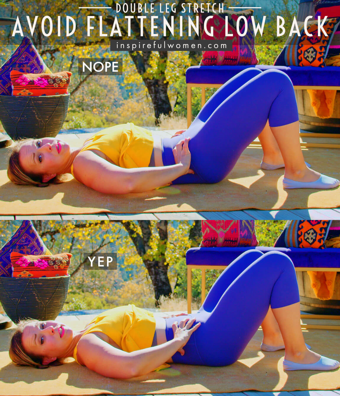 avoid-flattening-low-back-double-leg-stretch-pilates-core-exercise-common-mistakes