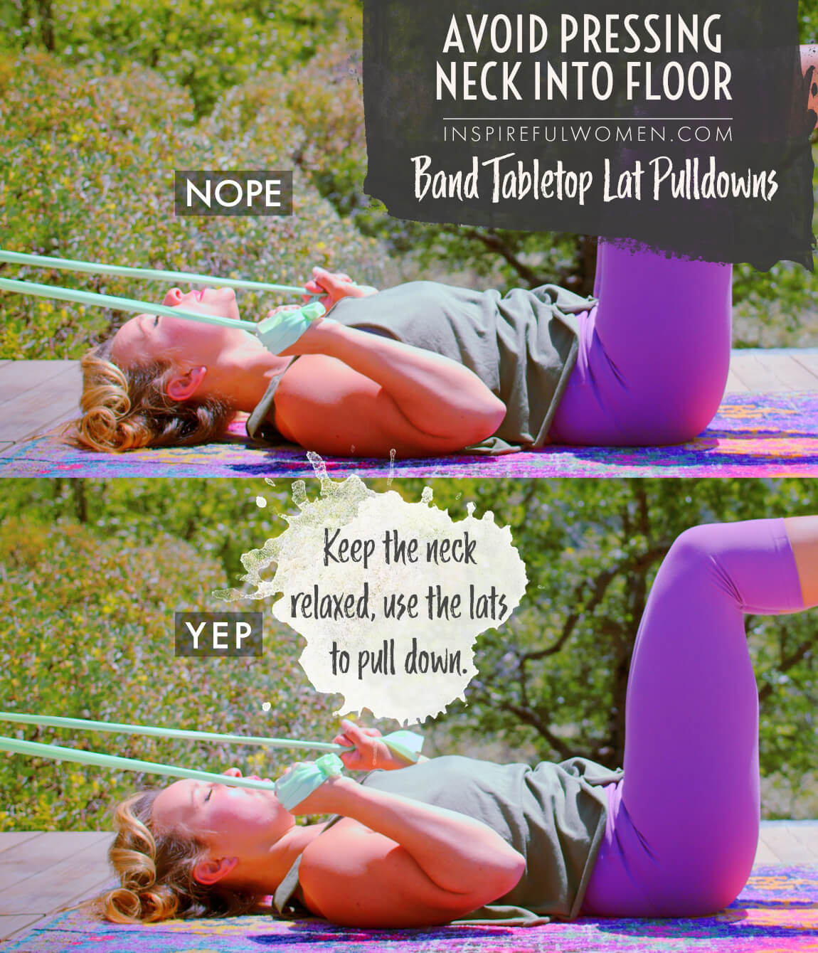 avoid-pressing-neck-into-floor-tabletop-banded-lat-pulldowns-exercise-common-mistakes