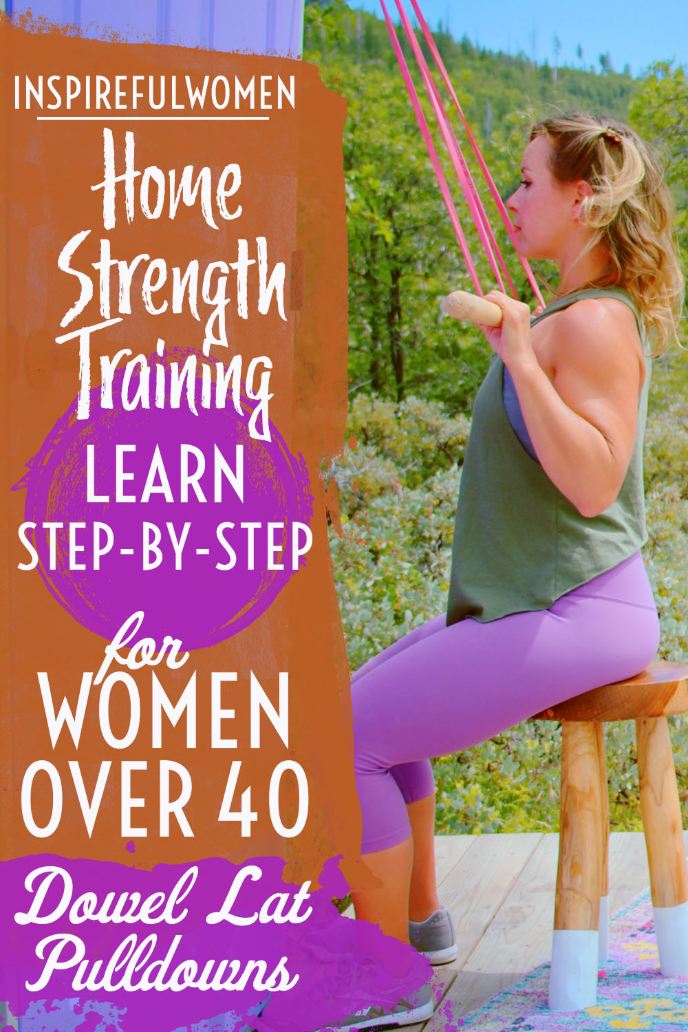 dowel-banded-lat-pulldowns-latissimus-dorsi-resistance-band-home-back-strength-exercise-women-40+