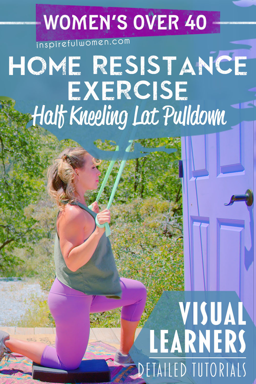 half-kneeling-banded-lat-pulldowns-home-resistance-band-latissimus-dorsi-back-exercise-women-40+