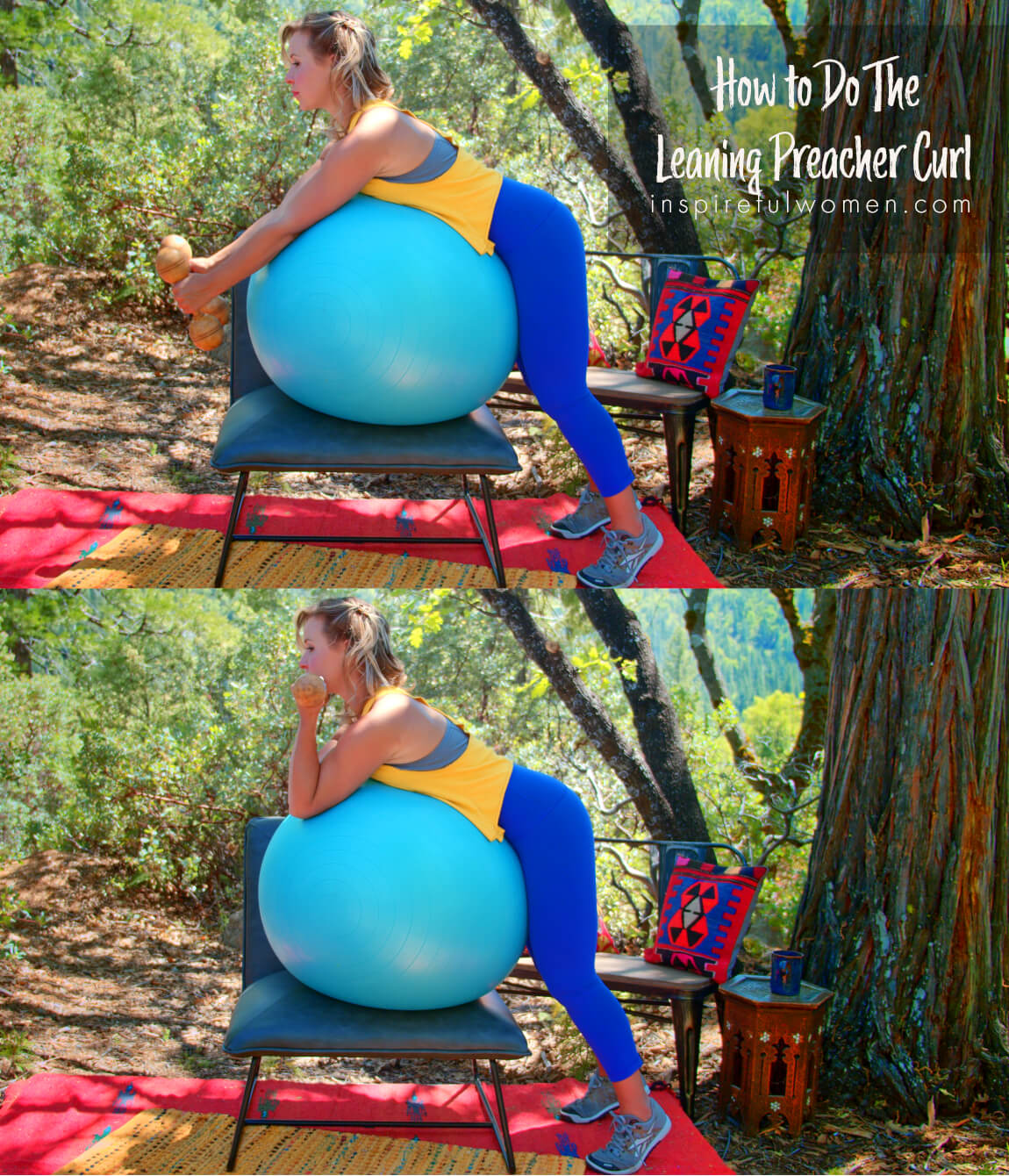 how-to-leaning-preacher-curl-at-home-standing-dumbells-stability-ball-no-gym-biceps-exercise