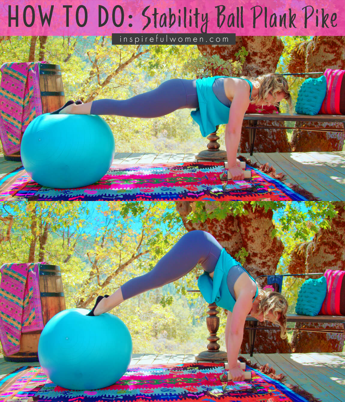 how-to-stability-ball-plank-pike-neutral-spine-bodyweight-core-exercise-proper-form