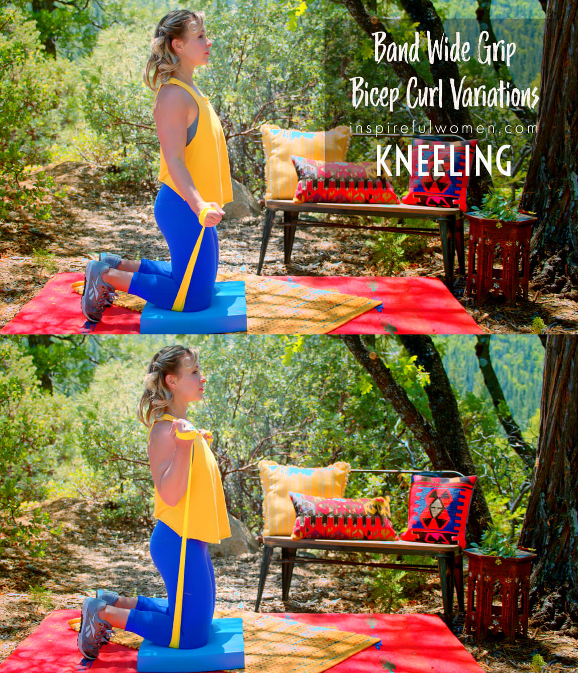 kneeling-wide-grip-banded-bicep-curl-short-head-exercise-side-view-variation