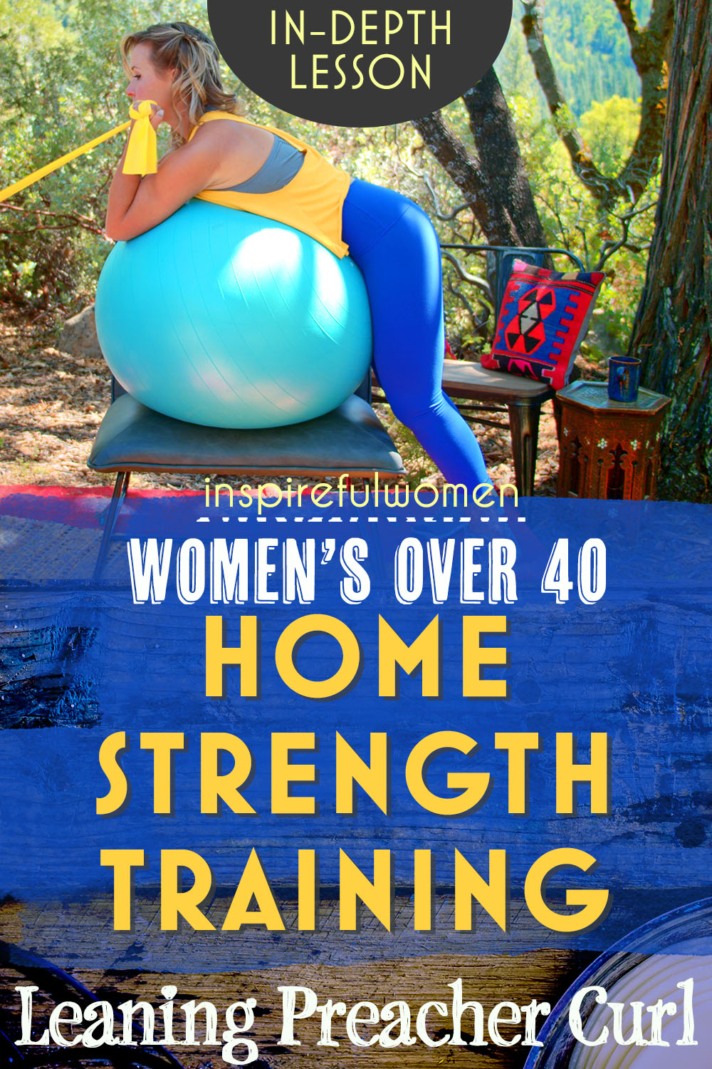 leaning-preacher-curl-at-home-banded-leaning-stability-ball-resistance-band-no-gym-biceps-exercise-women-40+