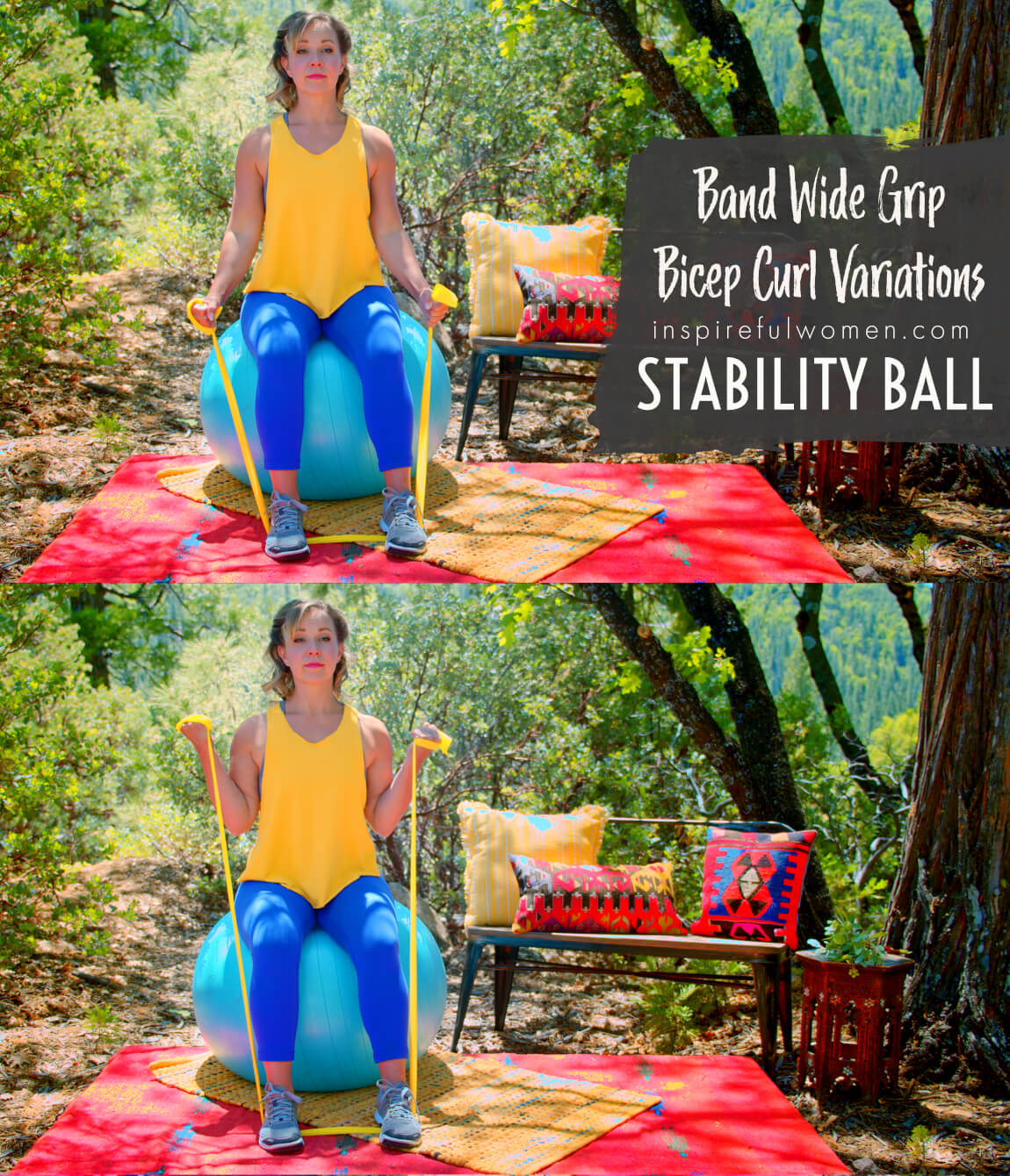 stability-ball-wide-grip-banded-bicep-curl-short-head-exercise-variation