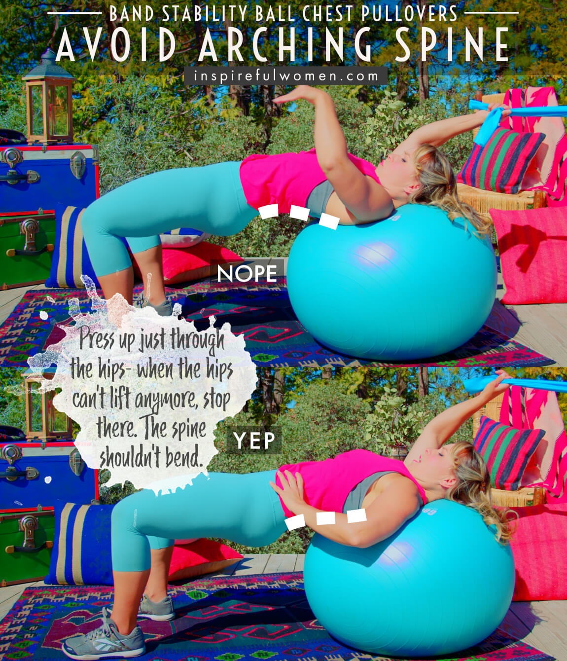 avoid-arching-spine-ball-band-chest-pullover-proper-form