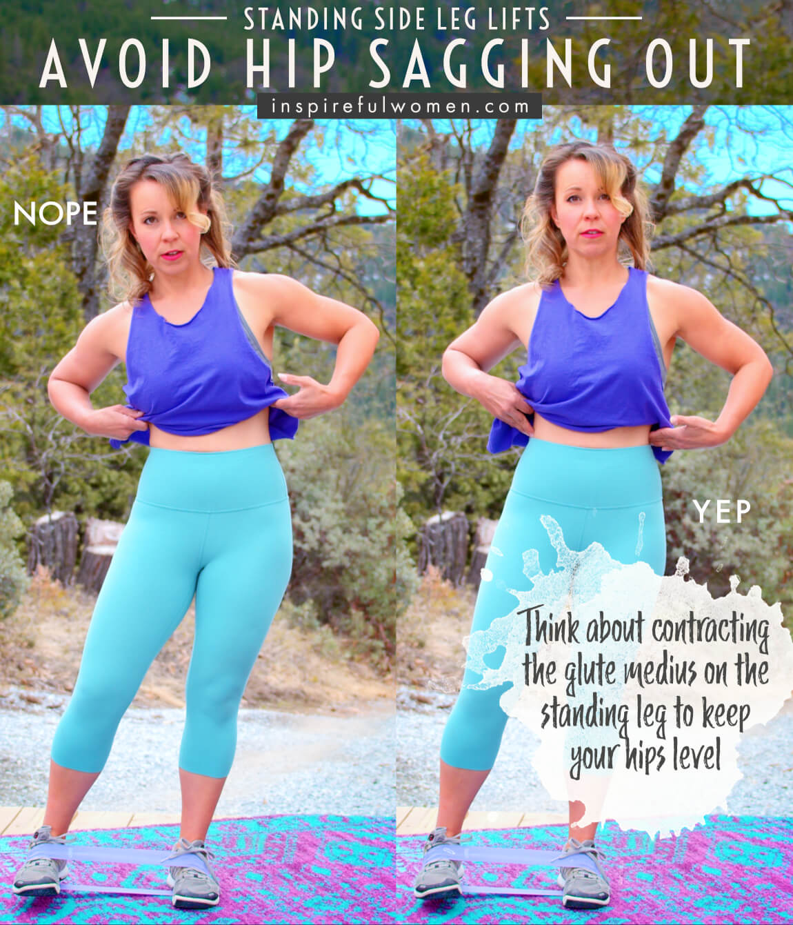 avoid-hip-sagging-out-side-leg-raises-standing-resistance-band-common-mistakes