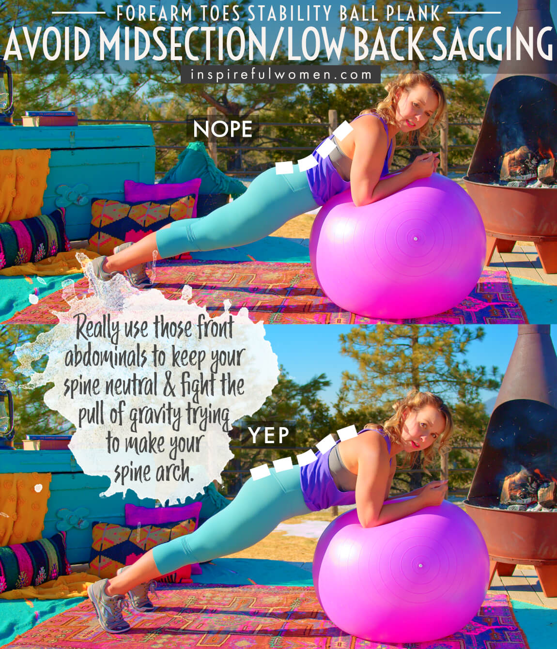 avoid-midsection-low-back-sagging-toes-forearm-ball-plank-core-exercise-proper-form