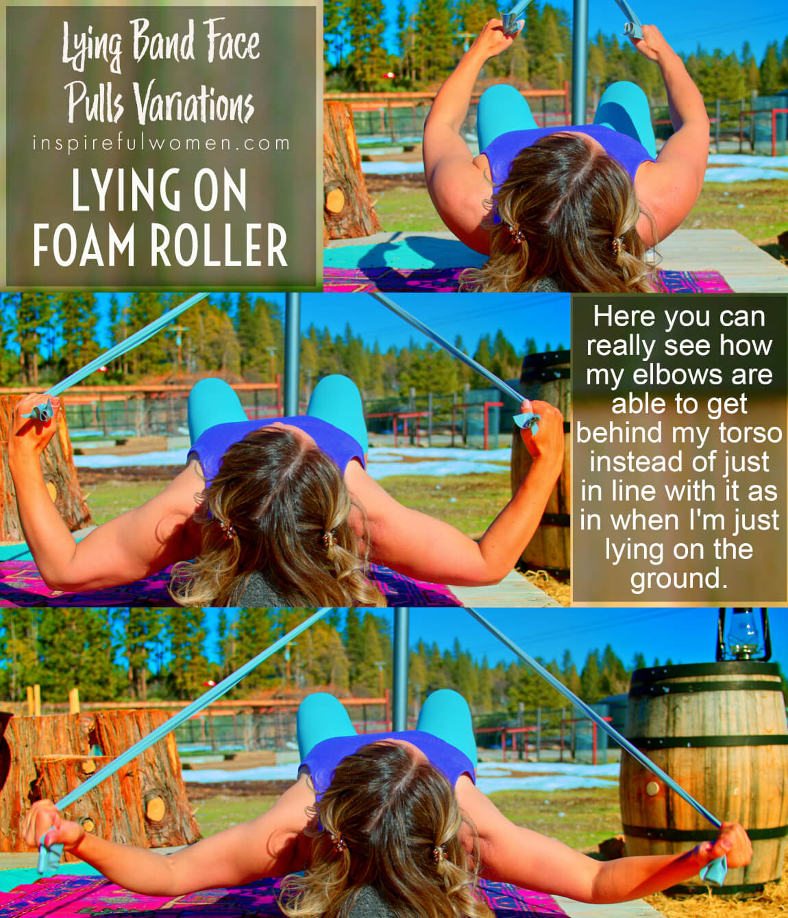 lying-on-foam-roller-banded-face-pulls-rear-delt-exercise-variations