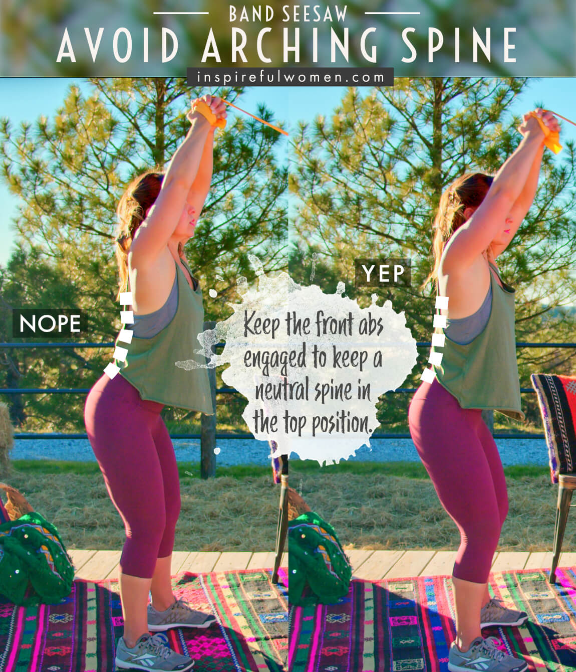 avoid-arching-spine-band-seesaw-neutral-spine-core-exercise-common-mistakes