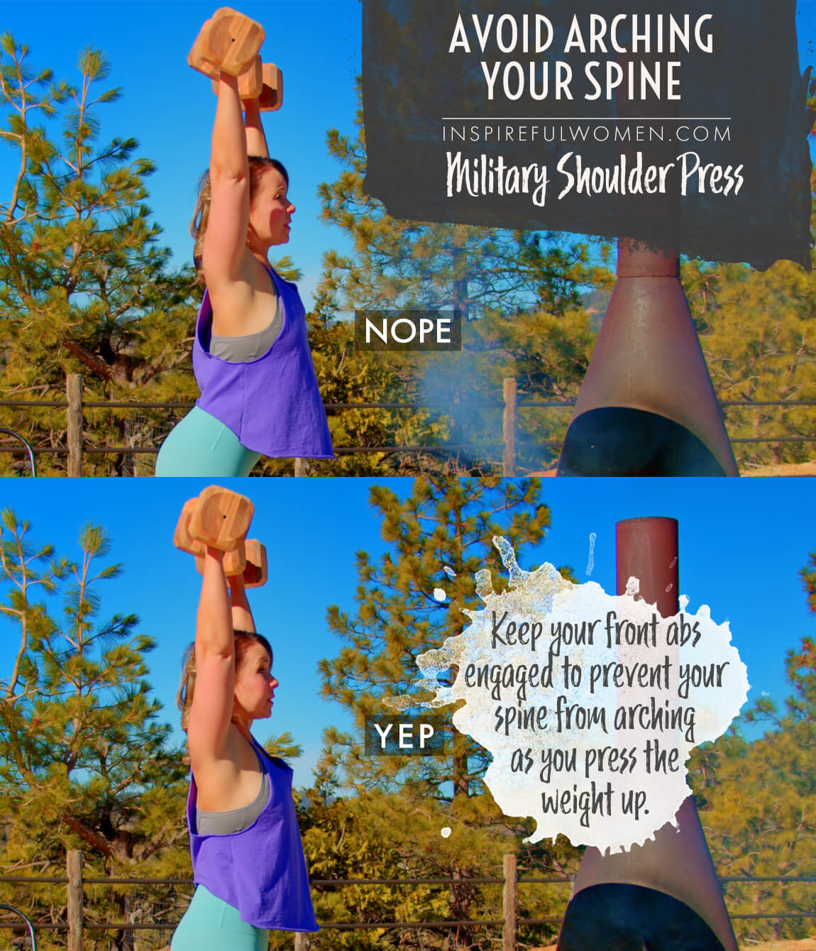 avoid-arching-spine-military-shoulder-press-common-mistakes