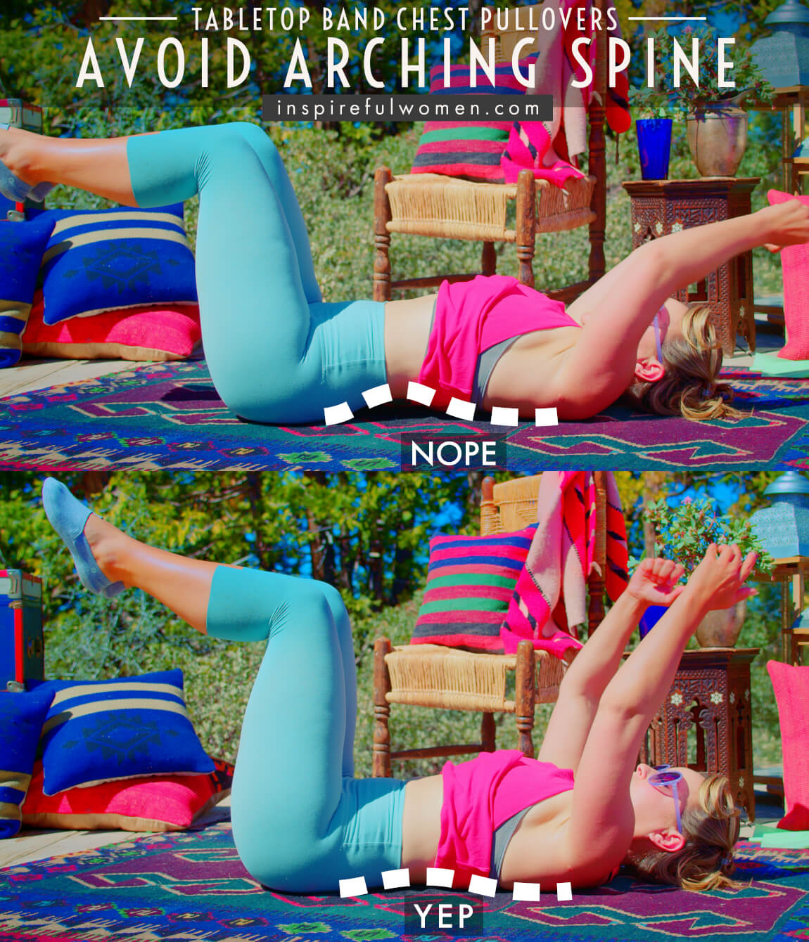 avoid-arching-spine-tabletop-band-chest-pullover-proper-form