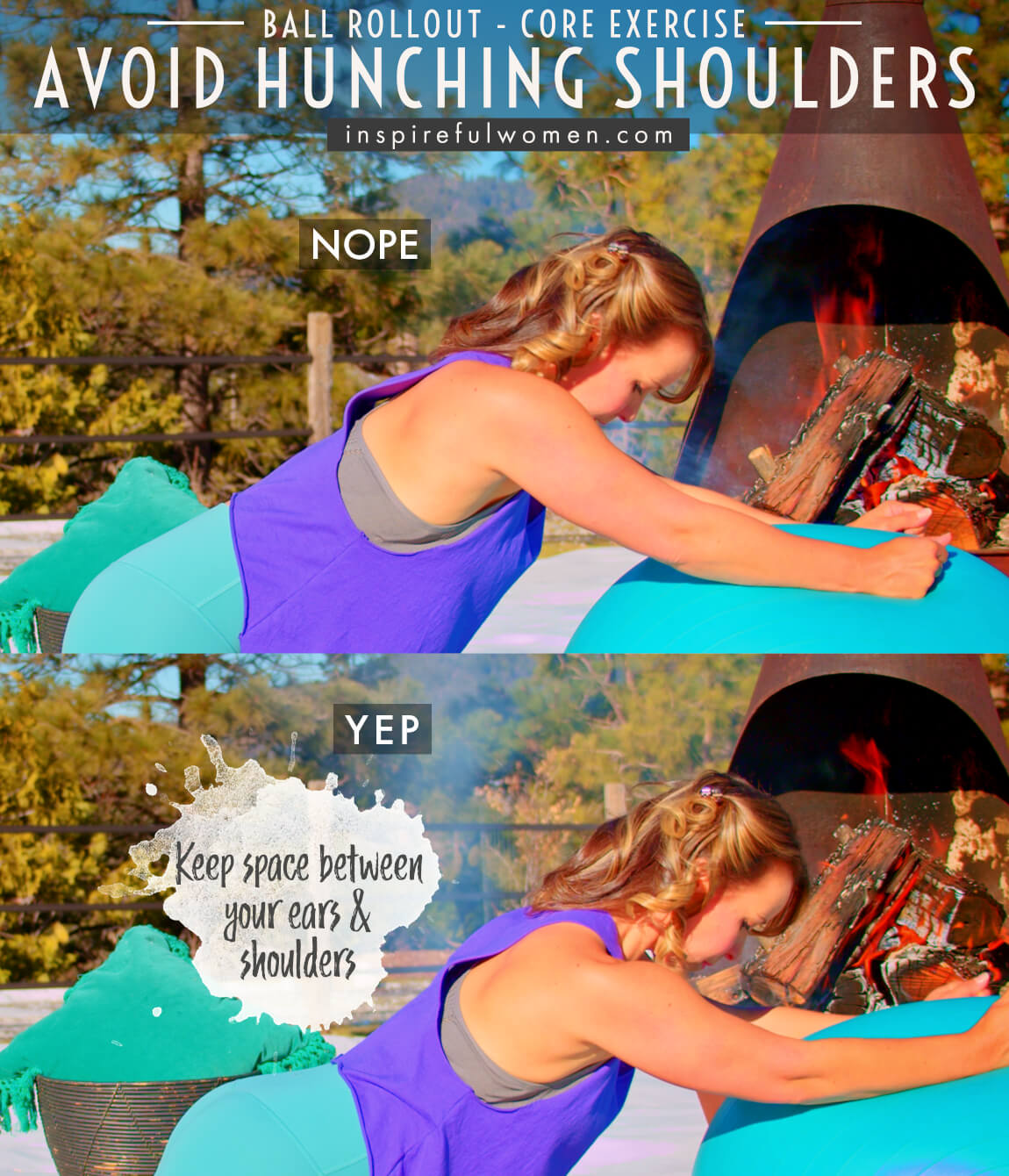 avoid-hunching-shoulders-stability-ball-rollouts-core-exercise-common-mistakes