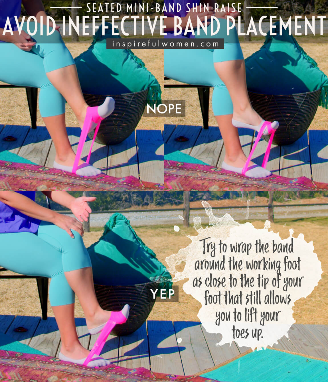 avoid-ineffective-band-placement-seated-mini-band-shin-raises-common-mistakes