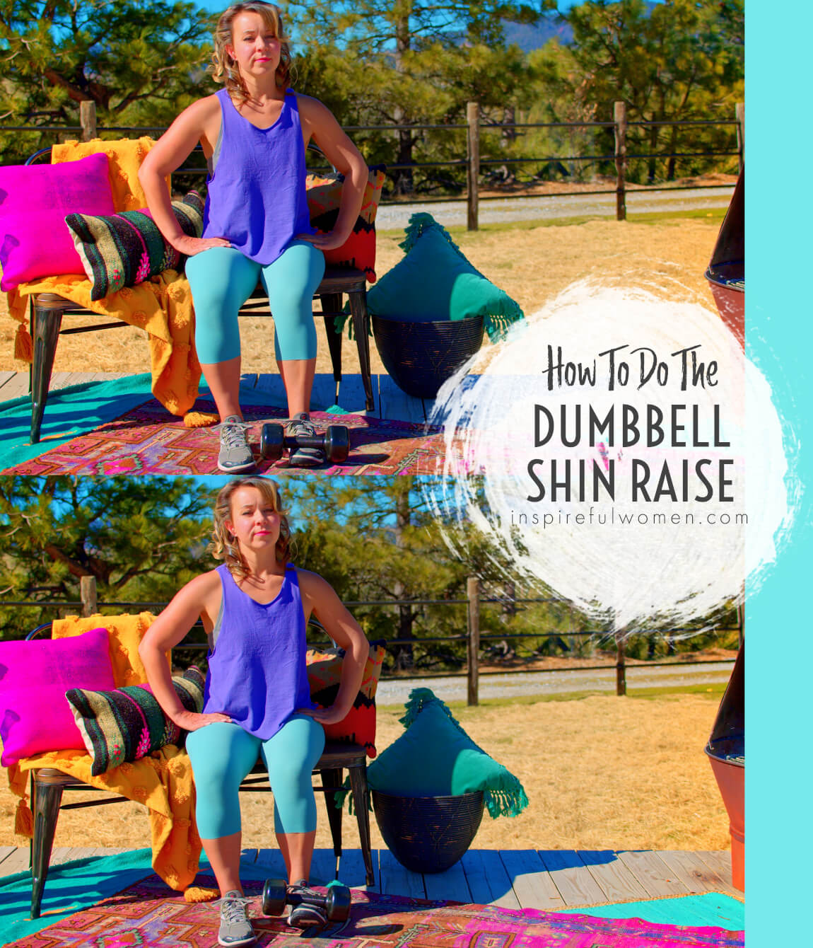 Dumbbell Toe Raise Inspireful Women