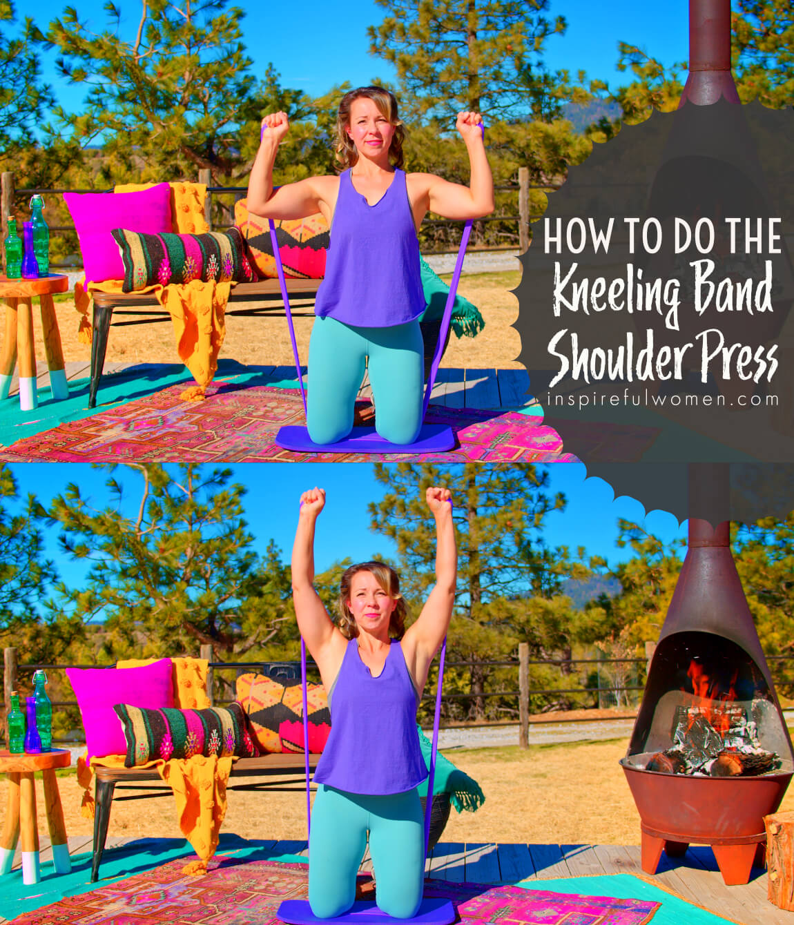how-to-kneeling-resistance-band-shoulder-press-anterior-lateral-deltoid-exercise-proper-form
