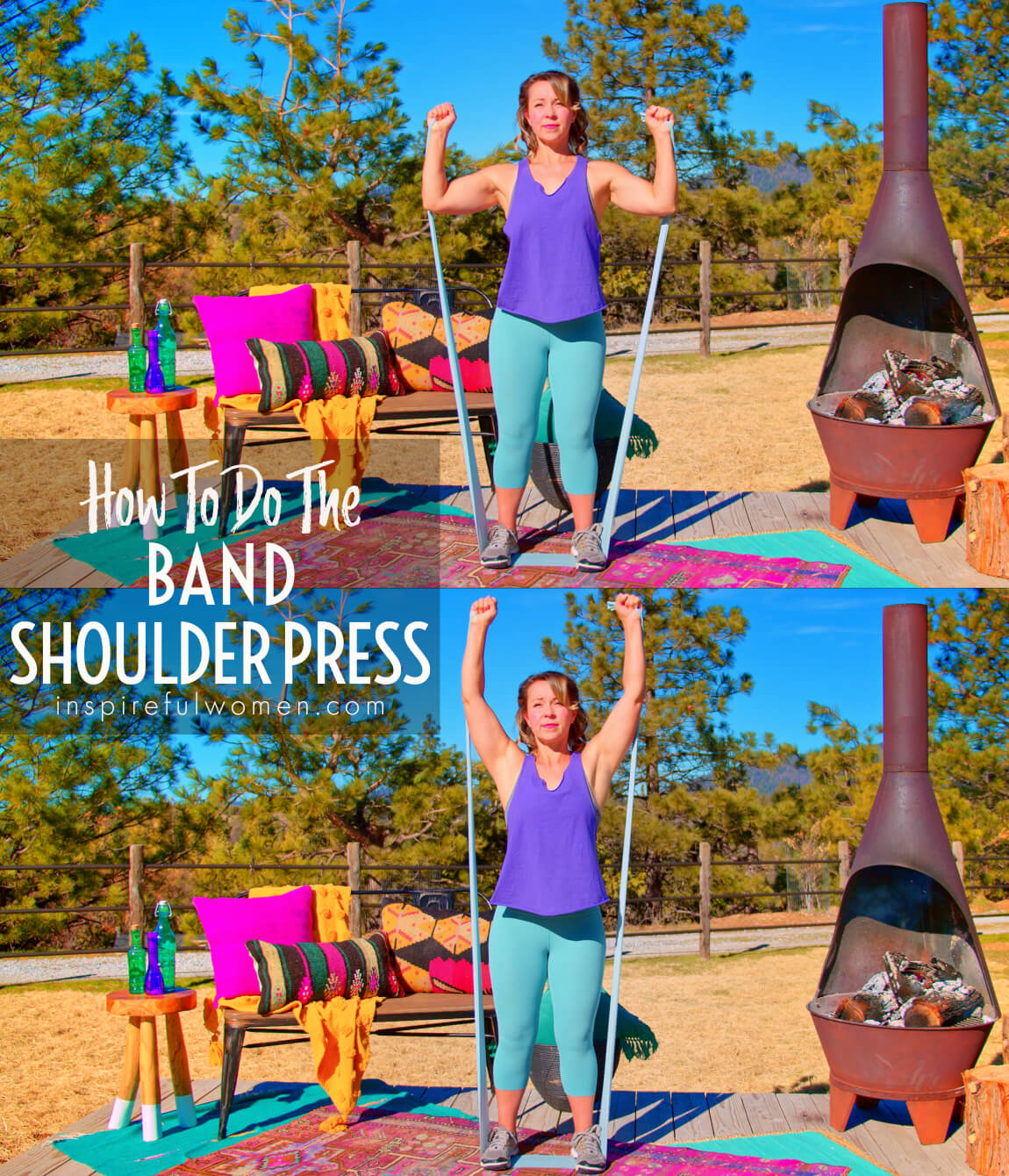 how-to-resistance-band-shoulder-press-standing-anterior-lateral-deltoid-exercise-proper-form
