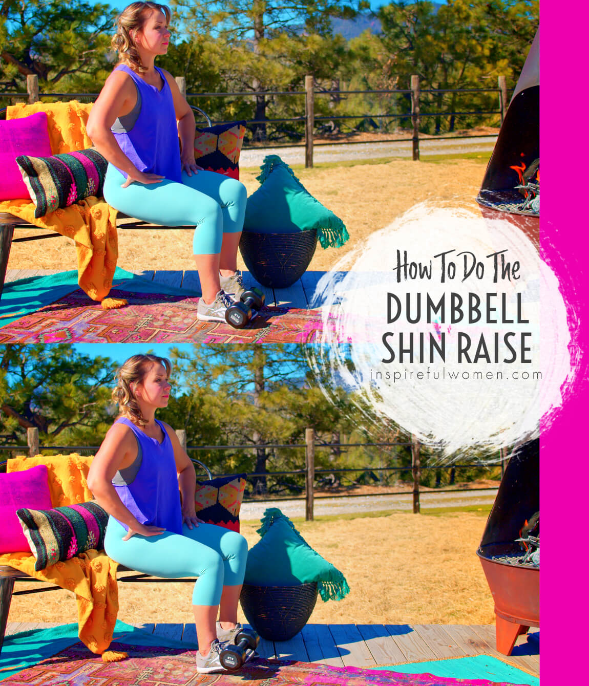 Dumbbell Toe Raise Inspireful Women