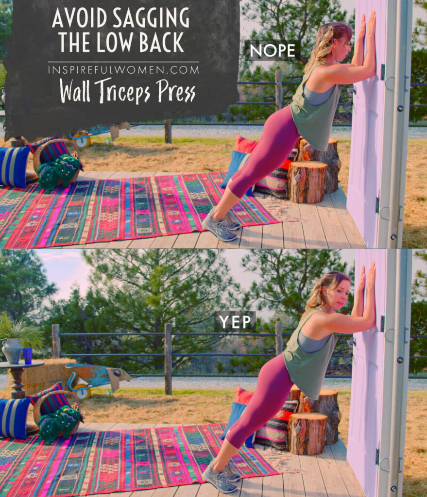 Bodyweight Wall Tricep Extension Inspireful Women