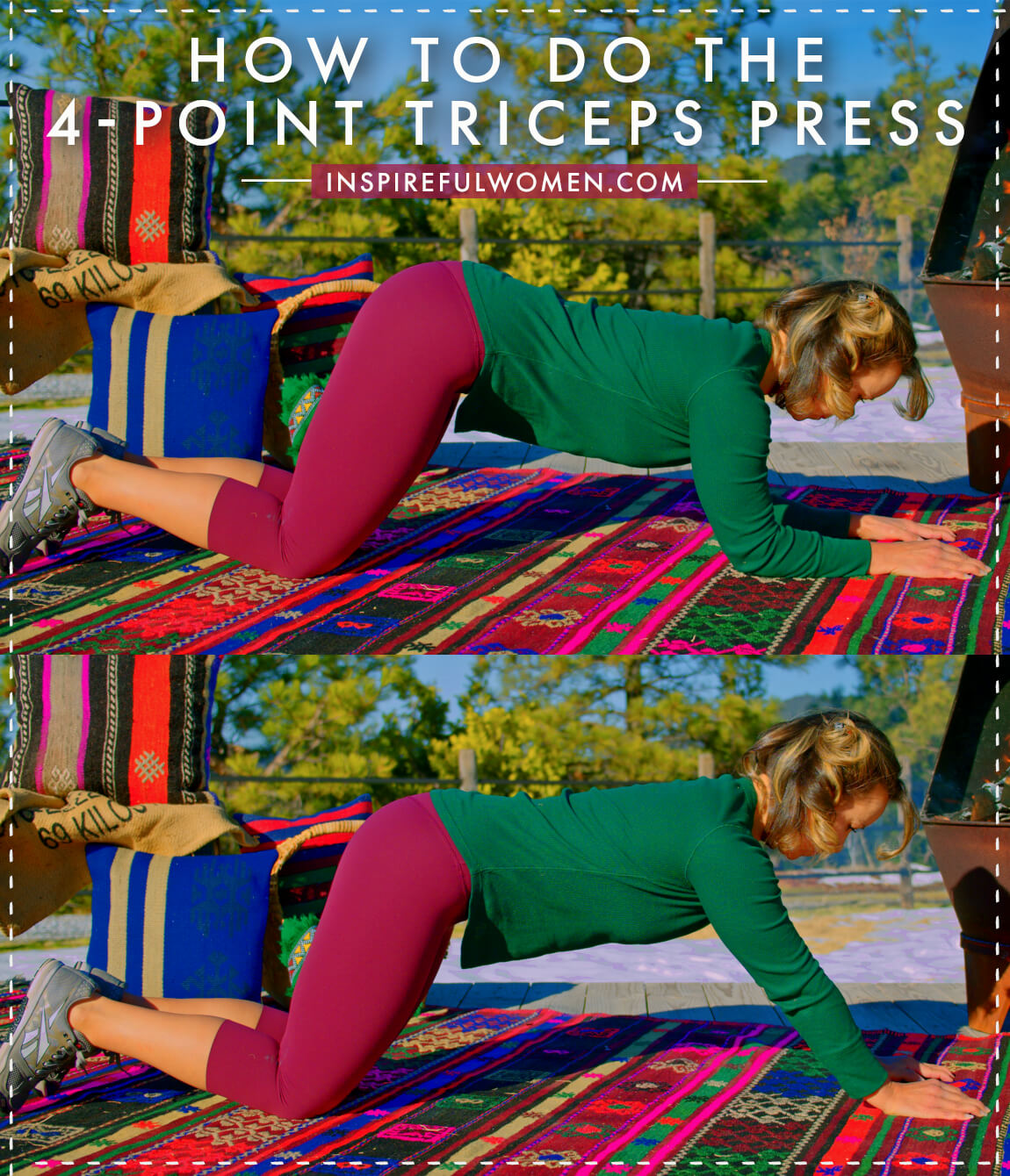 how-to-4-point-quadruped-triceps-press-bodyweight-arm-exercise-at-home-proper-form-side