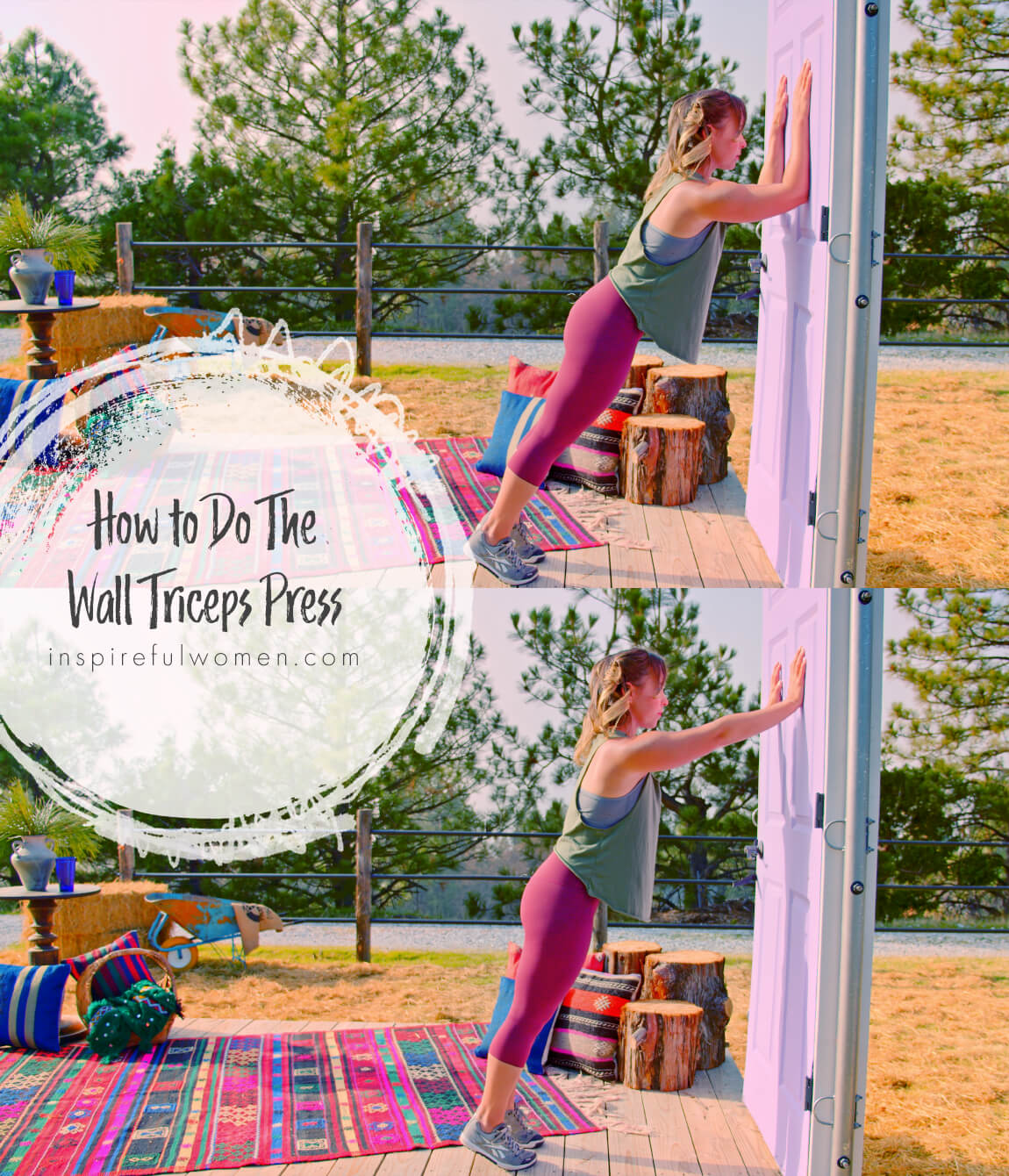 how-to-wall-triceps-press-extension-bodyweight-arm-exercise-at-home-proper-form