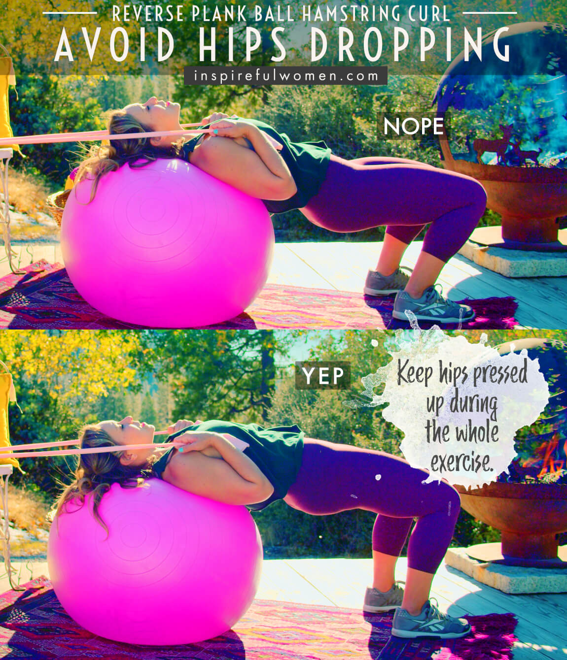 avoid-hips-dropping-reverse-plank-ball-hamstring-curl-common-mistakes