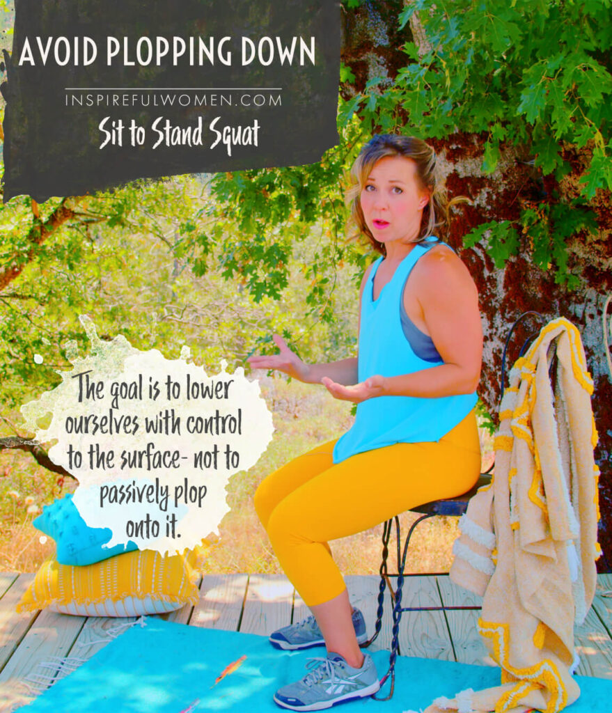 Bodyweight Sit to Stand Squat - Inspireful Women