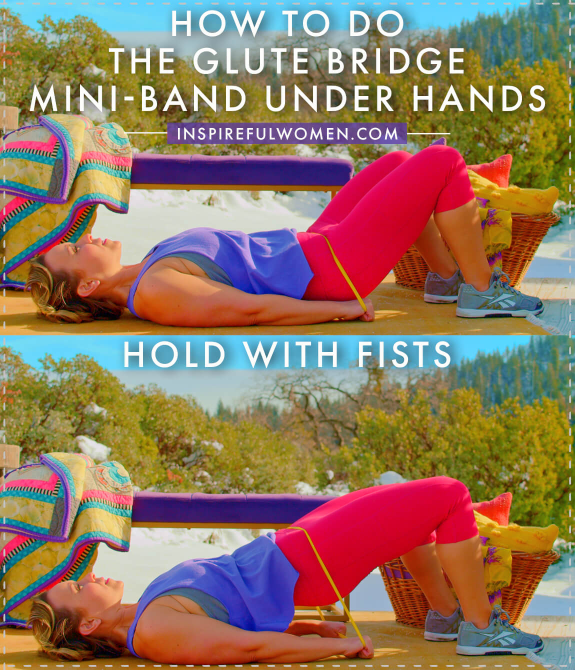 how-to-glute-bridge-lying-hold-with-fist-mini-band-under-hands-glute-isolation-exercise-at-home-proper-form
