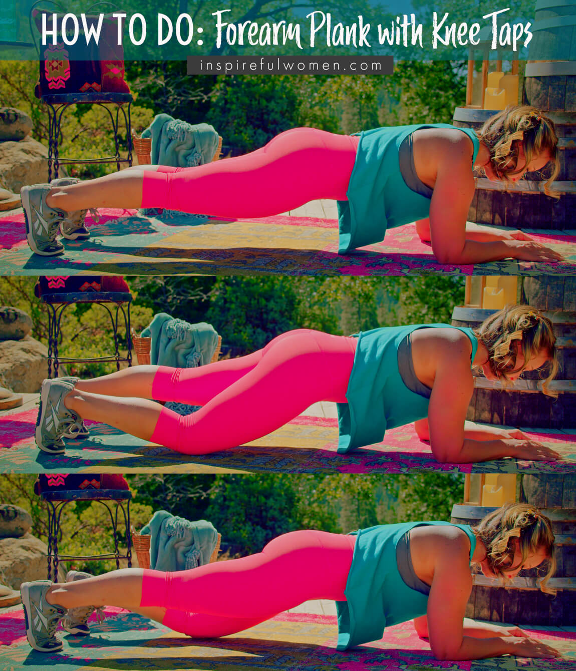 how-to-knee-taps-forearm-plank-variation-beginner-bodyweight-core-ab-exercise-proper-form
