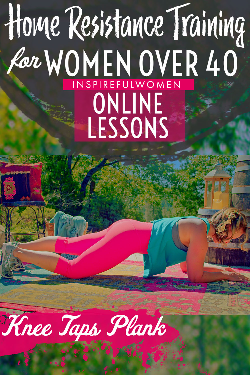 knee-taps-forearm-plank-beginner-variation-no-equipment-ab-core-resistance-exercise-at-home-women-40+