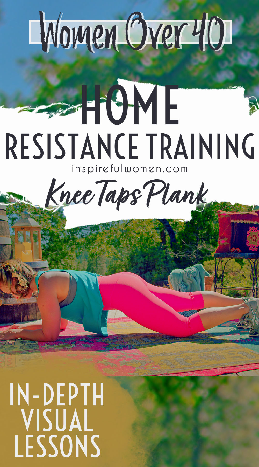 knee-taps-forearm-plank-variation-beginner-bodyweight-ab-core-toning-exercise-at-home-women-40-plus