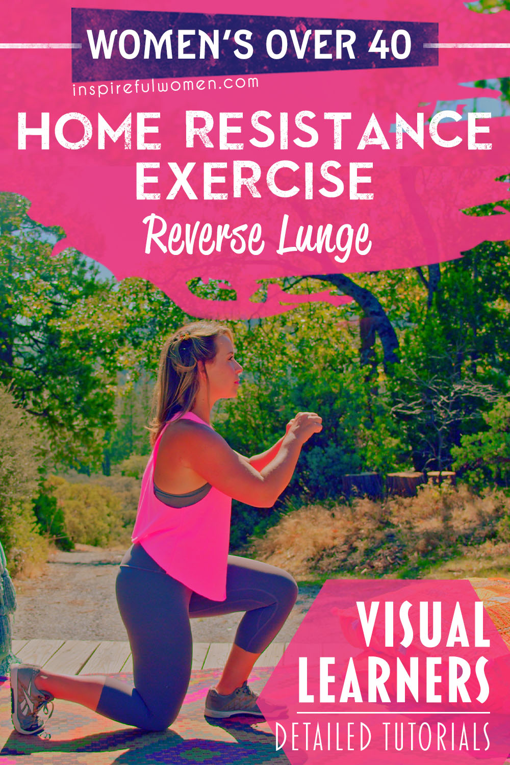 reverse-lunge-squat-alternative-for-bad-knees-glutes-quadriceps-toning-exercise-women-40-plus