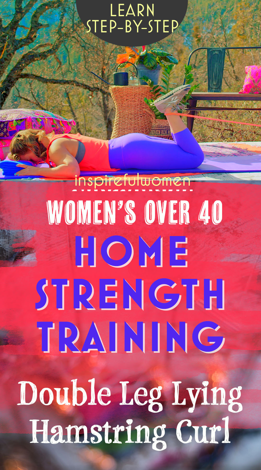 double-leg-floor-lying-hamstring-curl-resistance-band-no-machine-home-thigh-exercise-women-over-40