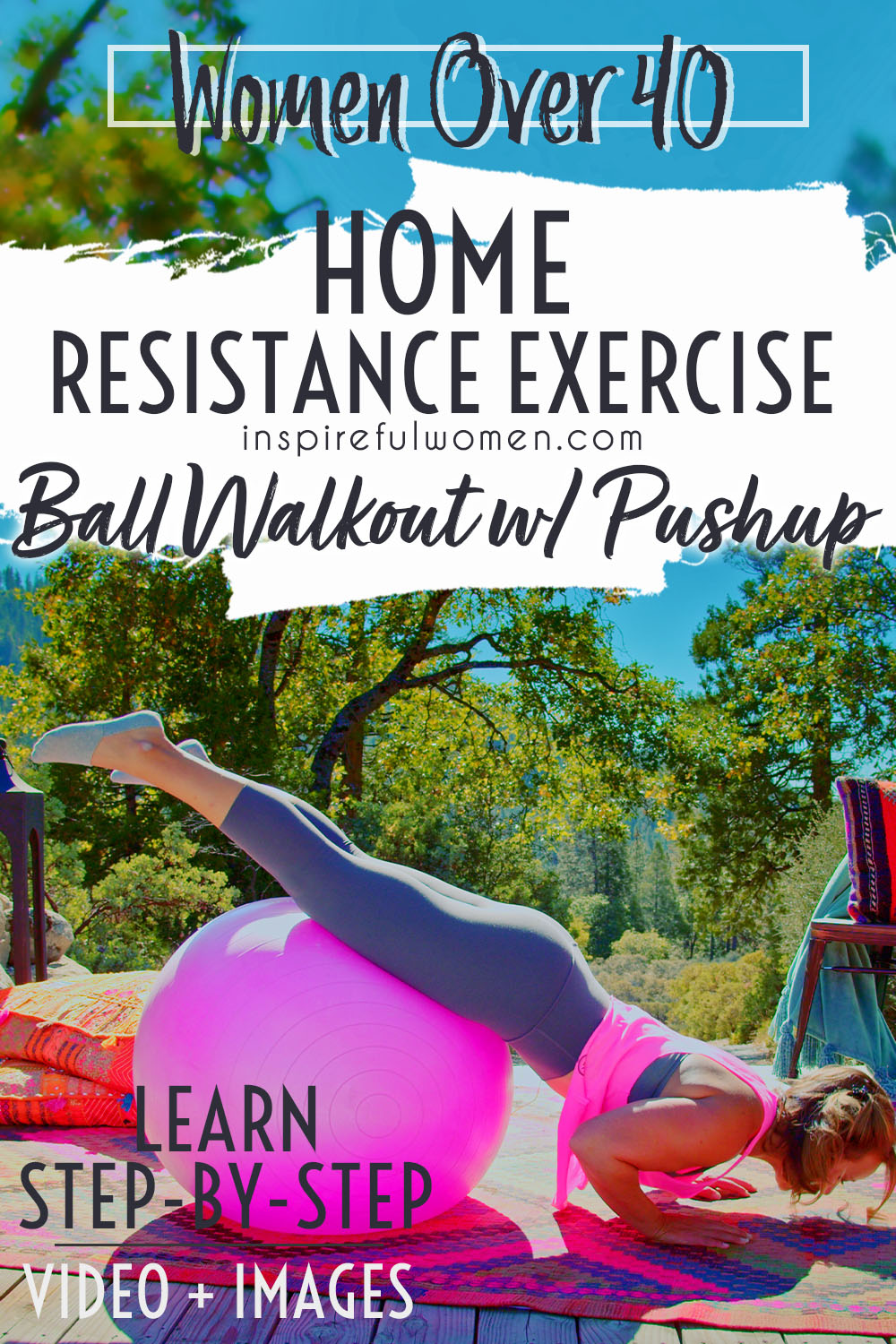 gym-ball-walkouts-with-pushup-stomach-ab-core-resistance-exercise-women-over-40
