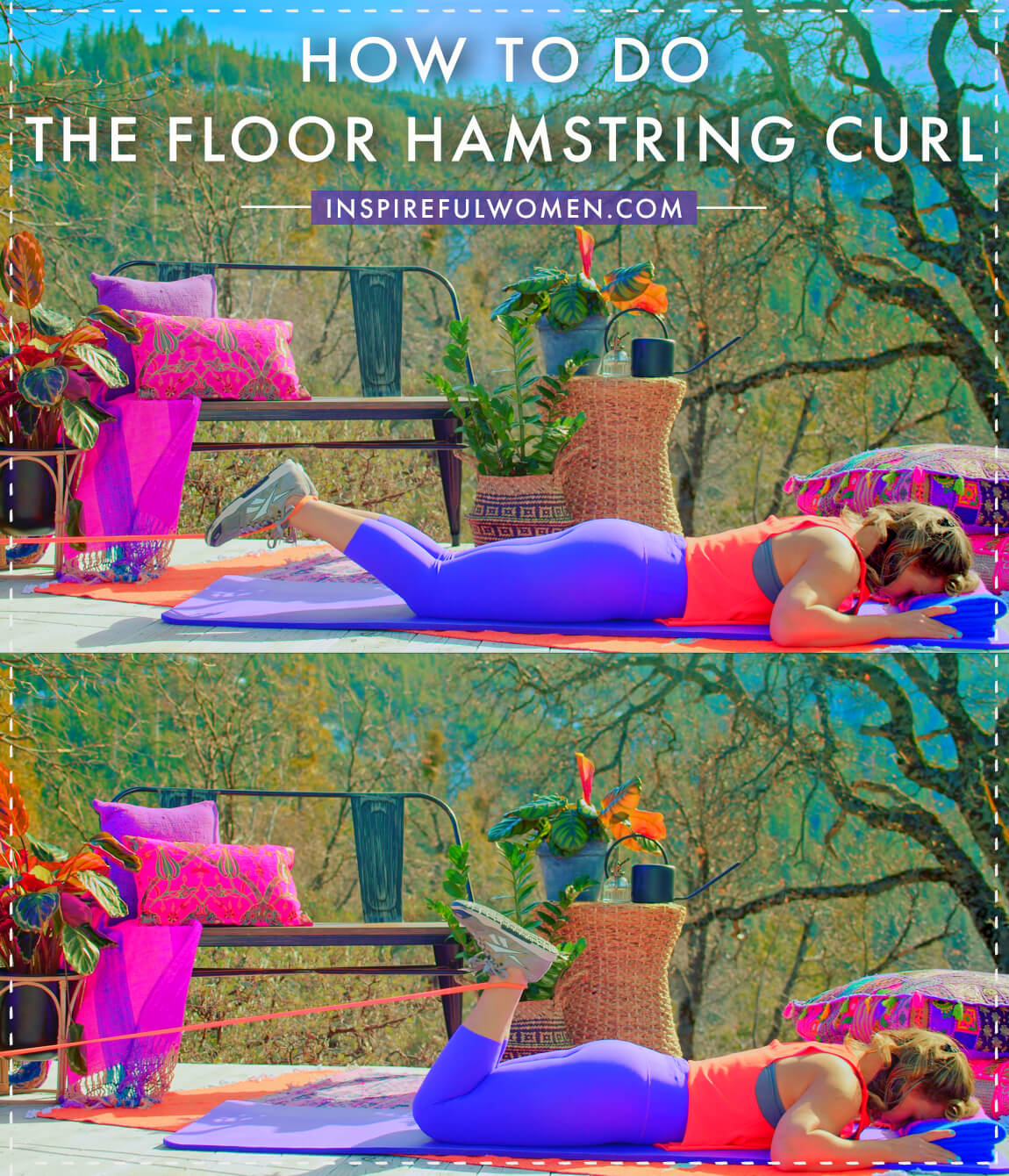 how-to-double-leg-floor-lying-hamstring-curl-resistance-band-no-machine-at-home-thigh-exercise-proper-form