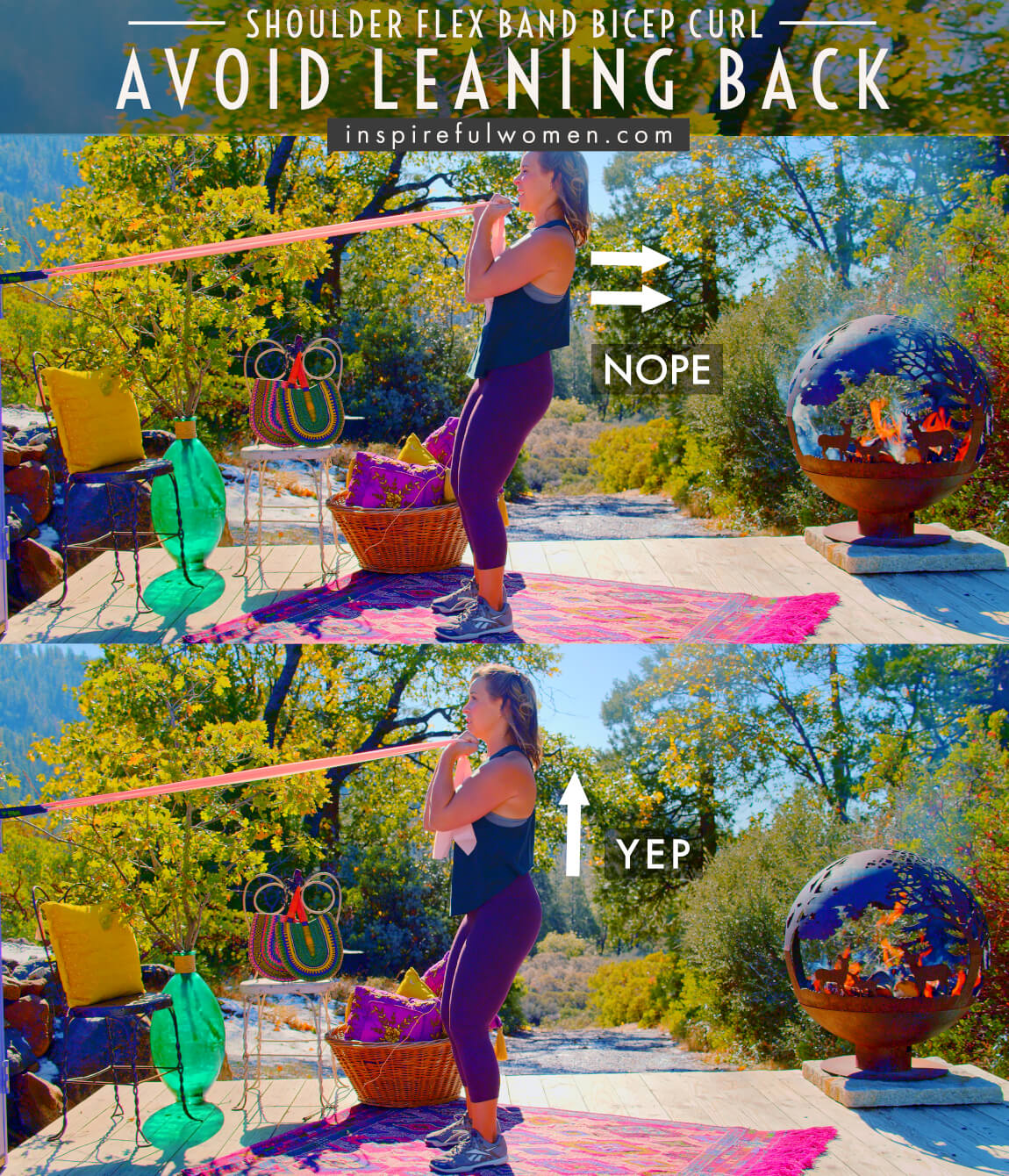 avoid-leaning-back-elevated-band-bicep-curl-common-mistakes