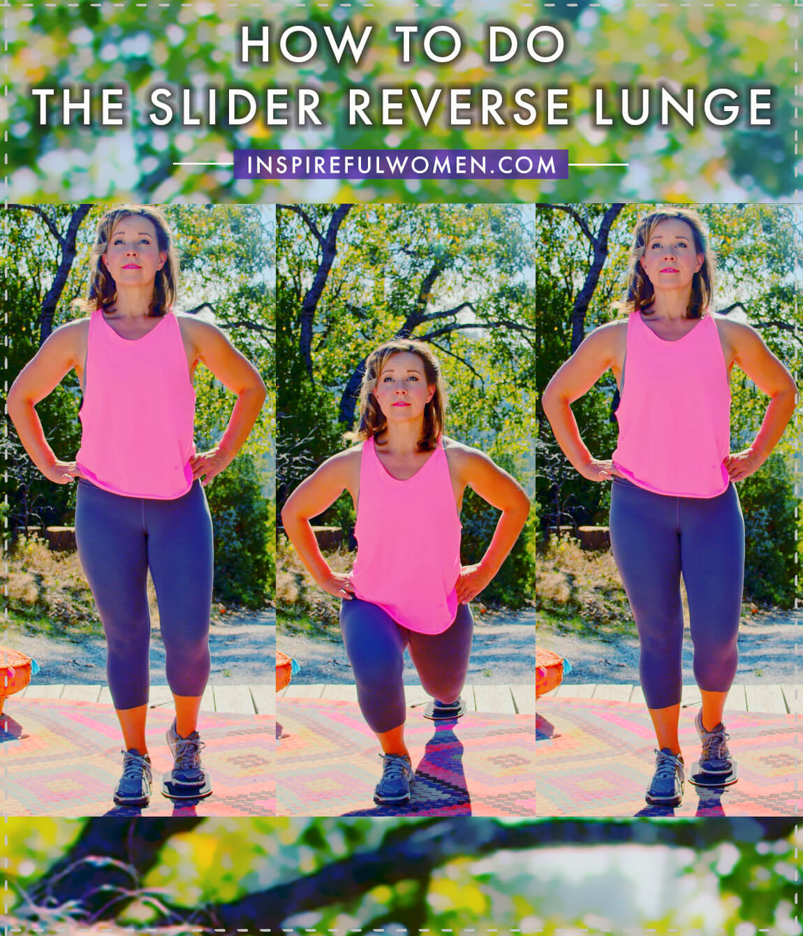 how-to-slider-reverse-lunge-variation-for-bad-knees-glutes-quadriceps-exercise-at-home-proper-form