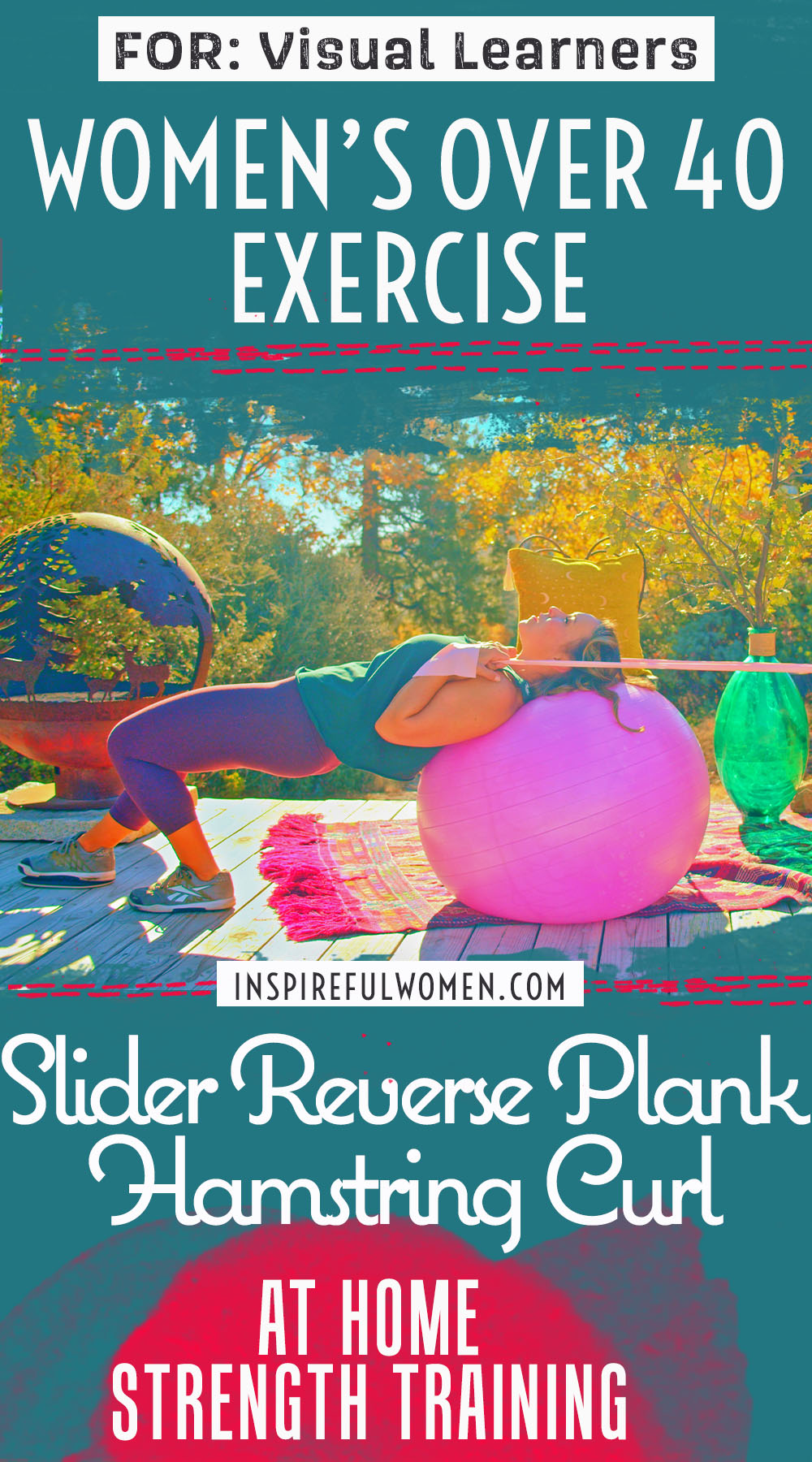 slider-reverse-plank-hamstring-curl-single-leg-curl-at-home-stability-ball-exercise-women-40-plus