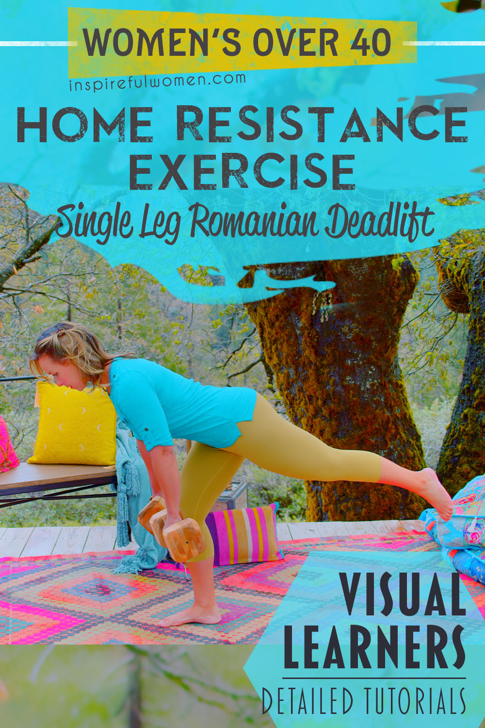 one-straight-leg-deadlift-romanian-dumbbell-squat-alternative-hamstrings-glutes-exercise-women-40+