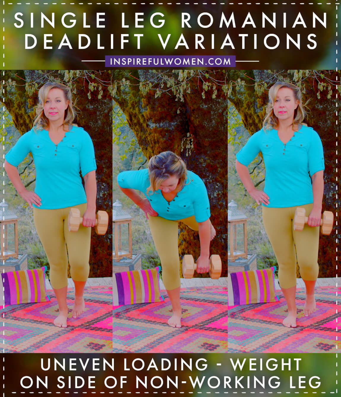 uneven-loading-weight-on-side-of-non-working-leg-one-leg-romanian-deadlift-variation