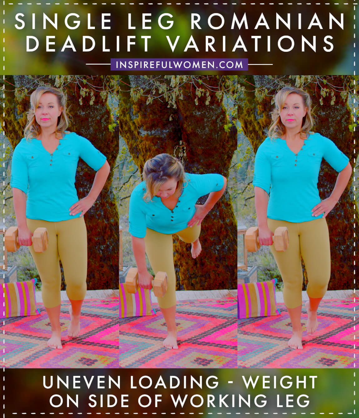 uneven-loading-weight-on-side-of-working-leg-one-leg-romanian-deadlift-variation